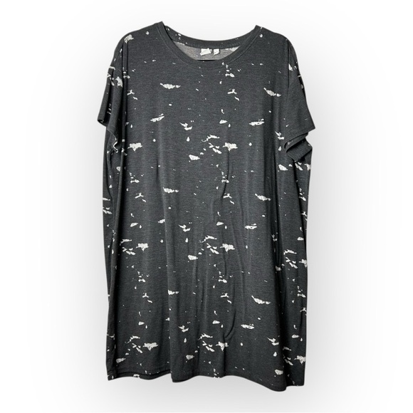 BP. Grey Splotch Long Short Sleeve Tee L - Picture 1 of 5